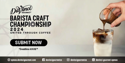 Win a share of $6000 and a trip to compete in Singapore with Da Vinci Gourmet's new global Barista Competition - <p>Da Vinci Gourmet Barista Craft Championship - WIN a share of US $6000 in CASH & PRIZES, including a sponsored coffee experience trip to Singapore!

Celebrating the intricate artistry, craftsmans...</p>